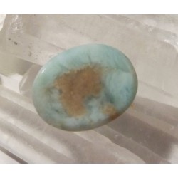 Larimar pectolite cabochon pierre fine 16x12x7mm gemme reiki chakra gorge éthérique joie connaissance auto guérison