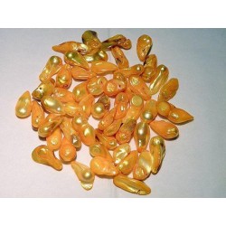 Nacre perle de culture perle percée irrégulière 6 à 20mm teintée jaune orangé fil 52 perles gemme chakra os régénère