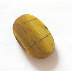 Oeil de tigre cabochon pierre fine 24x16x7mm gemme reiki chakra racine plexus solaire protection énergie négative magie
