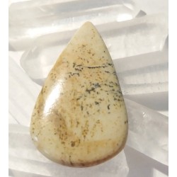 Jaspe paysage kalahari cabochon pierre fine 33x18x3mm gemme reiki chakra racine magique lithothérapie accouchement