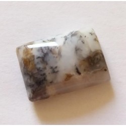 Agate dendrite cabochon pierre fine 18x13x8mm gemme multicolore reiki chakra plexus solaire racine coeur