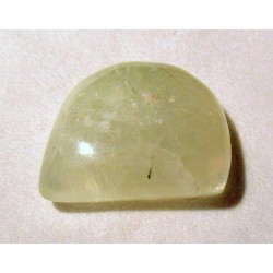 Préhnite cabochon pierre fine 16x13x5mm gemme reiki chakra plexus solaire coeur acné asthme douleur dos digestion prise décision
