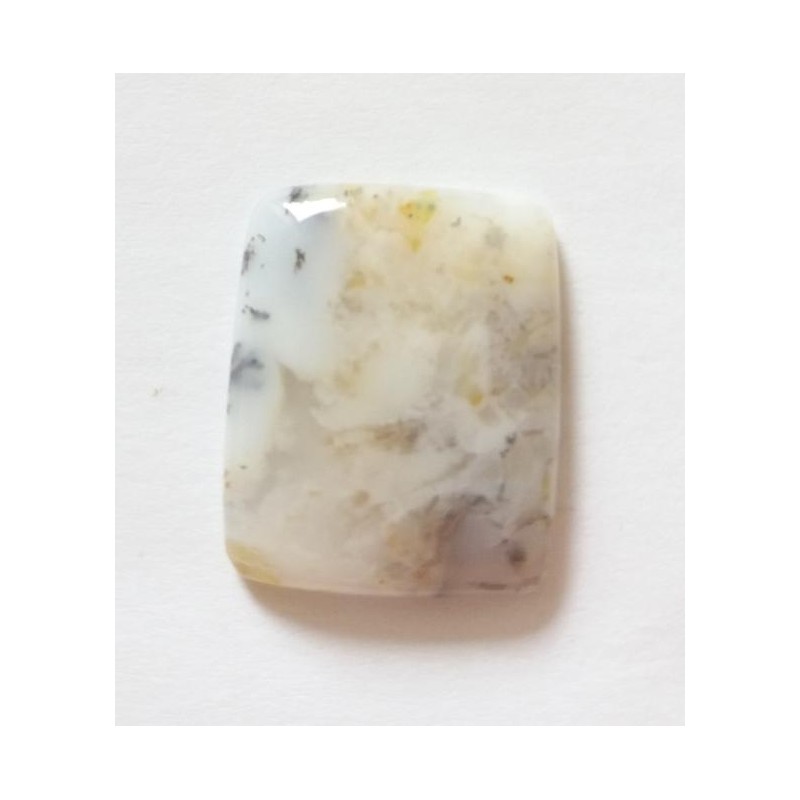 Agate dendrite cabochon pierre fine 28x18x5mm gemme multicolore reiki chakra plexus solaire racine coeur