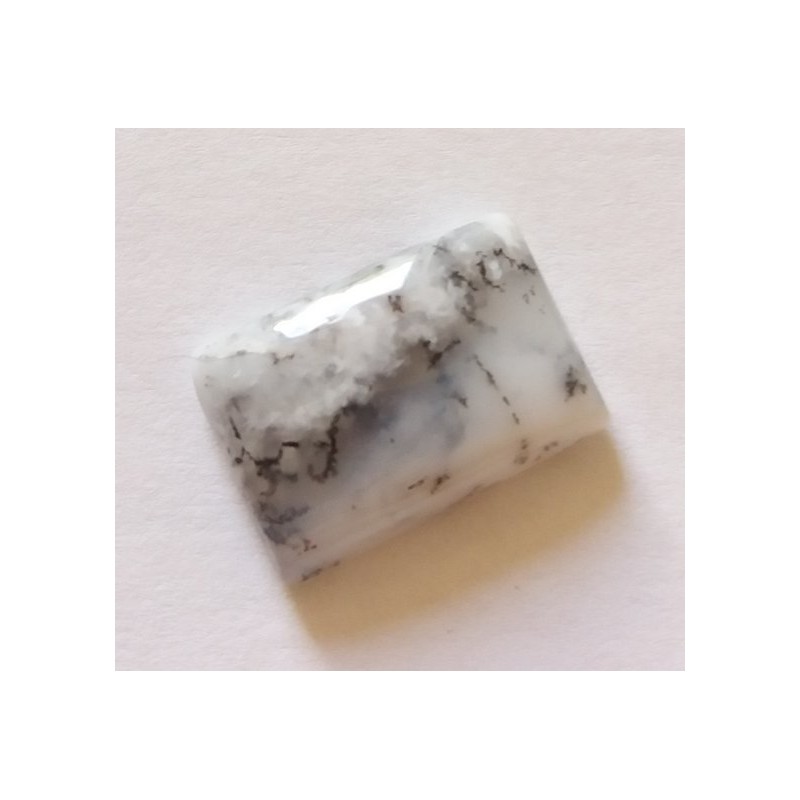 Agate dendrite cabochon pierre fine 19x12x6mm gemme multicolore reiki chakra plexus solaire racine coeur