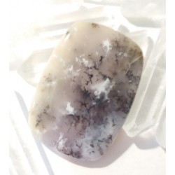 Agate dendrite cabochon pierre fine 35x25x4mm gemme multicolore reiki chakra plexus solaire racine coeur